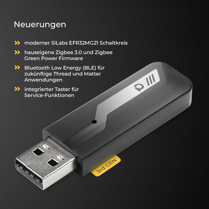 Phoscon ConBee III - The universal Zigbee USB gateway for Home Assistant, ioBroker, Zigbee2MQTT