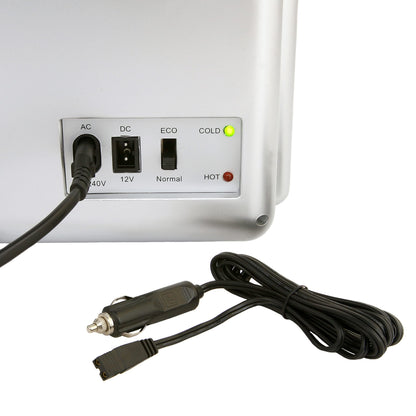 JUNG Mini Fridge CR8062 20L, cooling and heating function, 2 connectors, LCD display, silver.