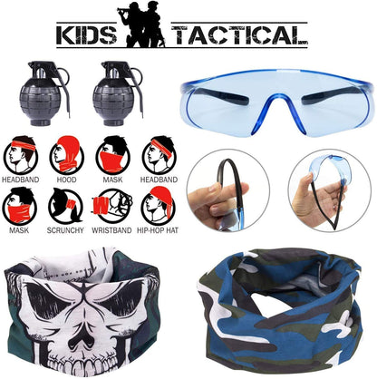 INNOCHEER Tactical Vest 2 Pack for Kids, Tactical Jacket Kit with 80 Darts, 2 Goggles, 2 Quick Reload Clips, 2 Masks, and 2 Wristbands.