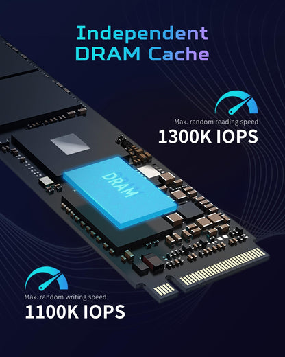 Acer Predator GM7000 Gaming SSD 2TB - up to 7400 MB/s read - M.2 2280 NVMe PCIe Gen4 with DRAM Cache, Internal Solid State Drive for Laptop & Desktop PC - PS5 Compatible