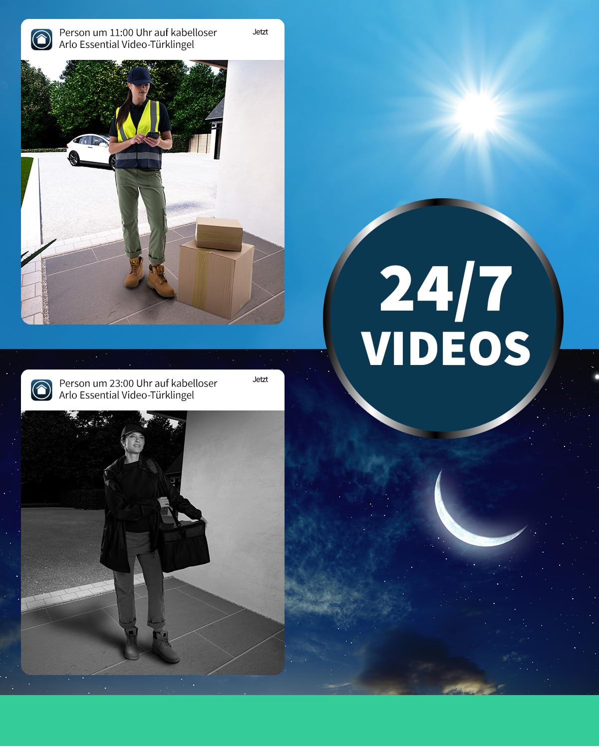 Arlo Video Doorbell (Wired), 1080p HD, 180° Wide Field of View, WiFi, Motion Detection, 2-Way Audio, Siren, Night Vision, Doorbell Wiring Required + Arlo Secure Trial Period, White