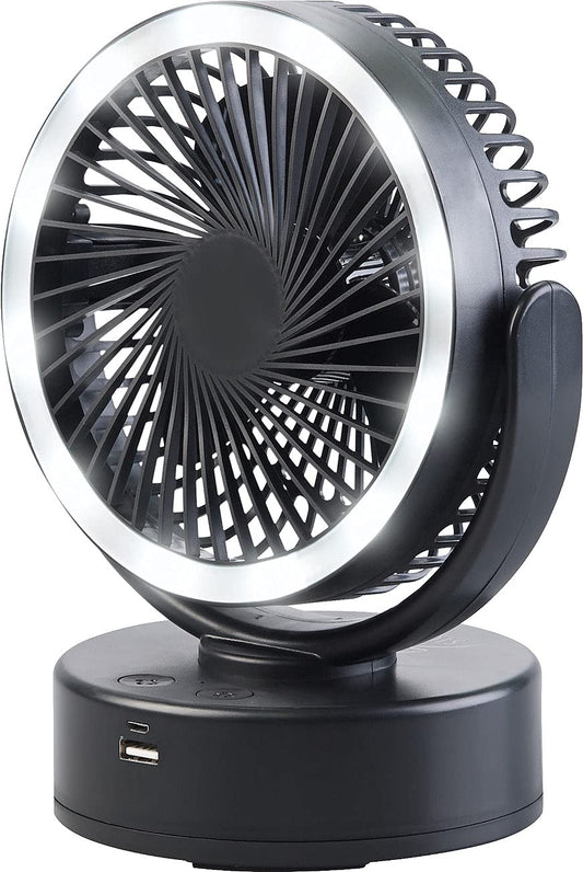 Sichler Household Appliances 3in1 Battery Camping Fan; LED light; USB power bank; Ø 16cm; 130 lm