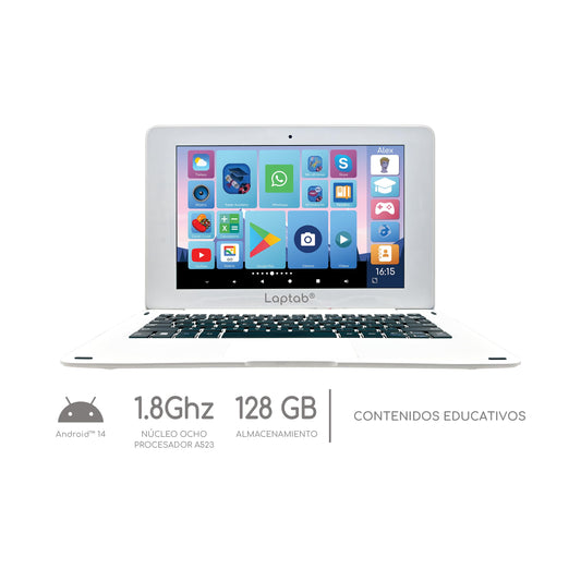 LEXIBOOK LAPTAB 10 laptop with touchscreen, designed for the whole family, educational and fun content, powered by Android, parental control, ultra-thin and lightweight (LT10ES).
