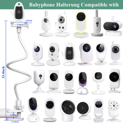 Derebir baby monitor holder camera mount compatible with Philips Avent/Momcozy/GHB/Hellobaby/Blemil/jeeber-VB805PR baby monitors.