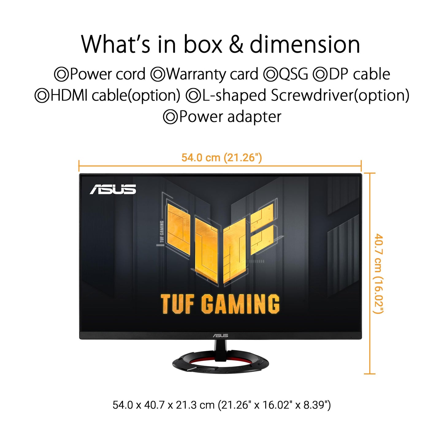 ASUS TUF Gaming VG249Q3R - 24-inch Full HD monitor - 180 Hz, 1ms GtG, FreeSync Premium, Adaptive Sync, ELMB, GameFast Input - Fast-IPS panel, 16:9, 1920x1080, DisplayPort, HDMI, speaker