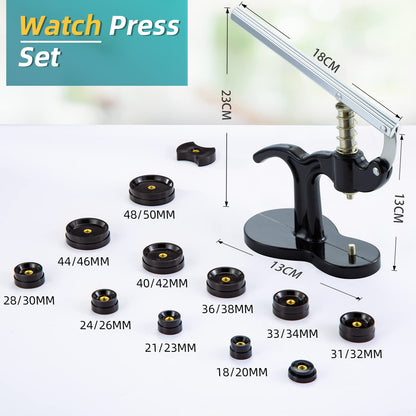 Eventronic Watch Tool Set, Watch Repair Watchmaker Tool Kit, Watch Tools in Nylon Bag, Watch Tool Set for Most Watches, with Large Adjustable Case Opener (88PCS)
