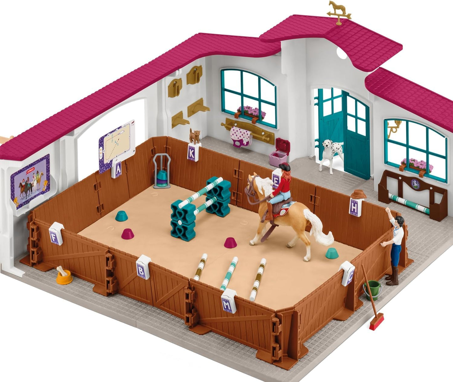 Sneak Horse Club | Riding Arena Peppertree 42639 | with obstacles, paddock, and lots of accessories | great gift for girls and boys | horse toy for kids aged 5 and up | set of 179 pieces