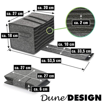 DuneDesign 2-piece set: RV felt plate holder & cup holder for camping - glass holder RV plate organizer cabinet dish storage RV organization system caravan campervan gadgets camper