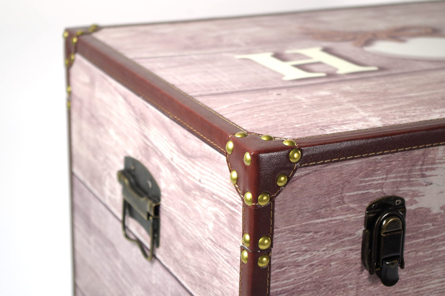 Kobolo Chest Storage Box - Home - made of wood and faux leather 68x42x40 cm