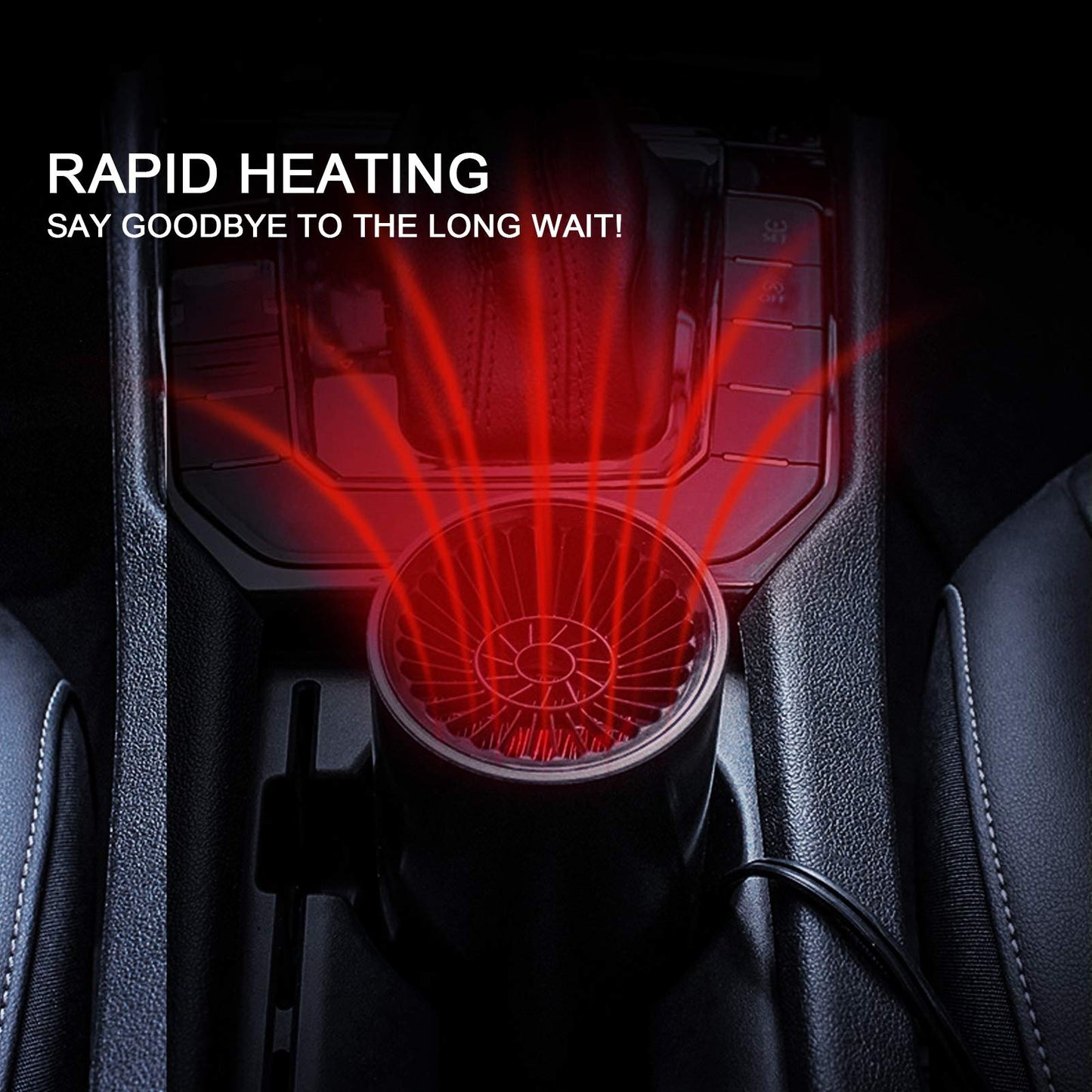2 in 1 car cooling and heating fan with suction cup 150W Portable 12V cigarette lighter for car camping travel outdoor indoor cars