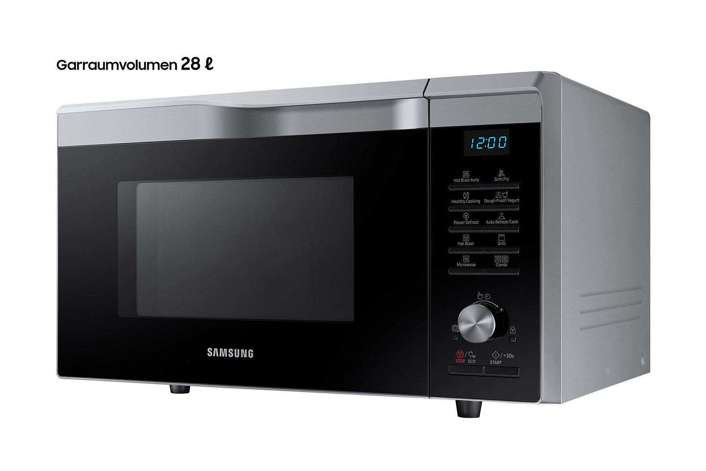 Samsung MC2BM6035CS/EG Combination Microwave with Grill and Convection, 900 W, 28 L Capacity (Extra Large), 51.7 cm Width, HotBlast Technology, SlimFry, Silver