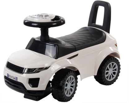 Sliding car from 1 year, children's car from 12 months, baby car, walker with horn and engine noises (white)