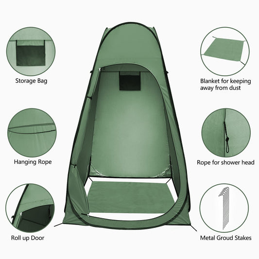 Pop-up changing tent, Sundome toilet tent with privacy zipper shower tent instant tent portable outdoor toilet camping privacy portable indoor toilet mobile outdoor shower tent.