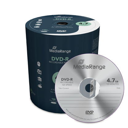 MediaRange DVD-R 4.7GB | 120min 16x Speed, Cake 100