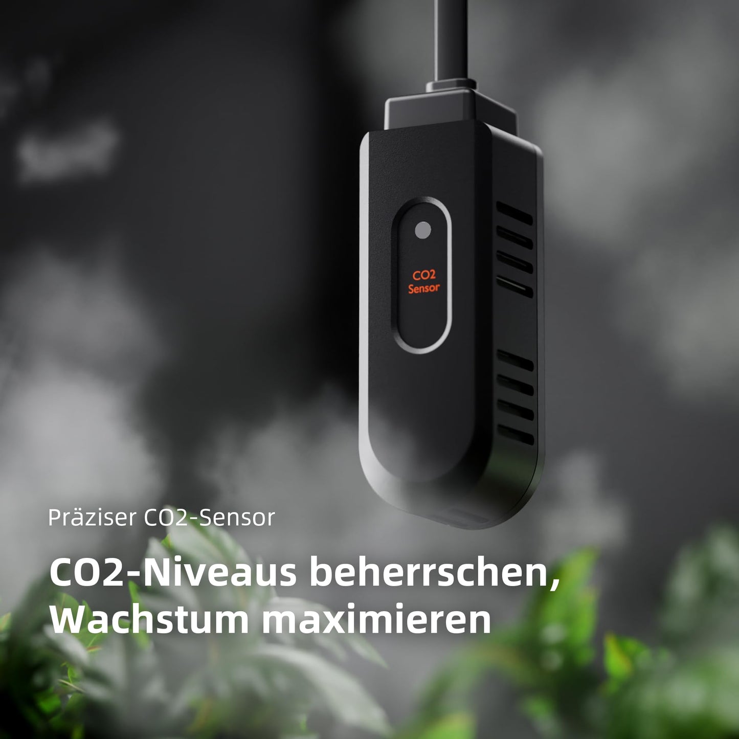 Spider Farmer GGS Sensors Pro Kits, 4-in-1 VPD/PPFD/Temp/Humid Sensor with CO2 Sensor, for indoor plant environment monitoring and precision control.
