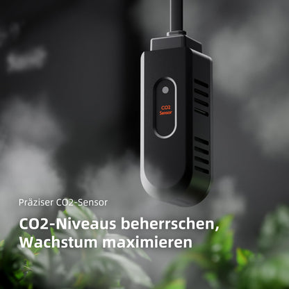 Spider Farmer GGS Sensors Pro Kits, 4-in-1 VPD/PPFD/Temp/Humid Sensor with CO2 Sensor, for indoor plant environment monitoring and precision control.
