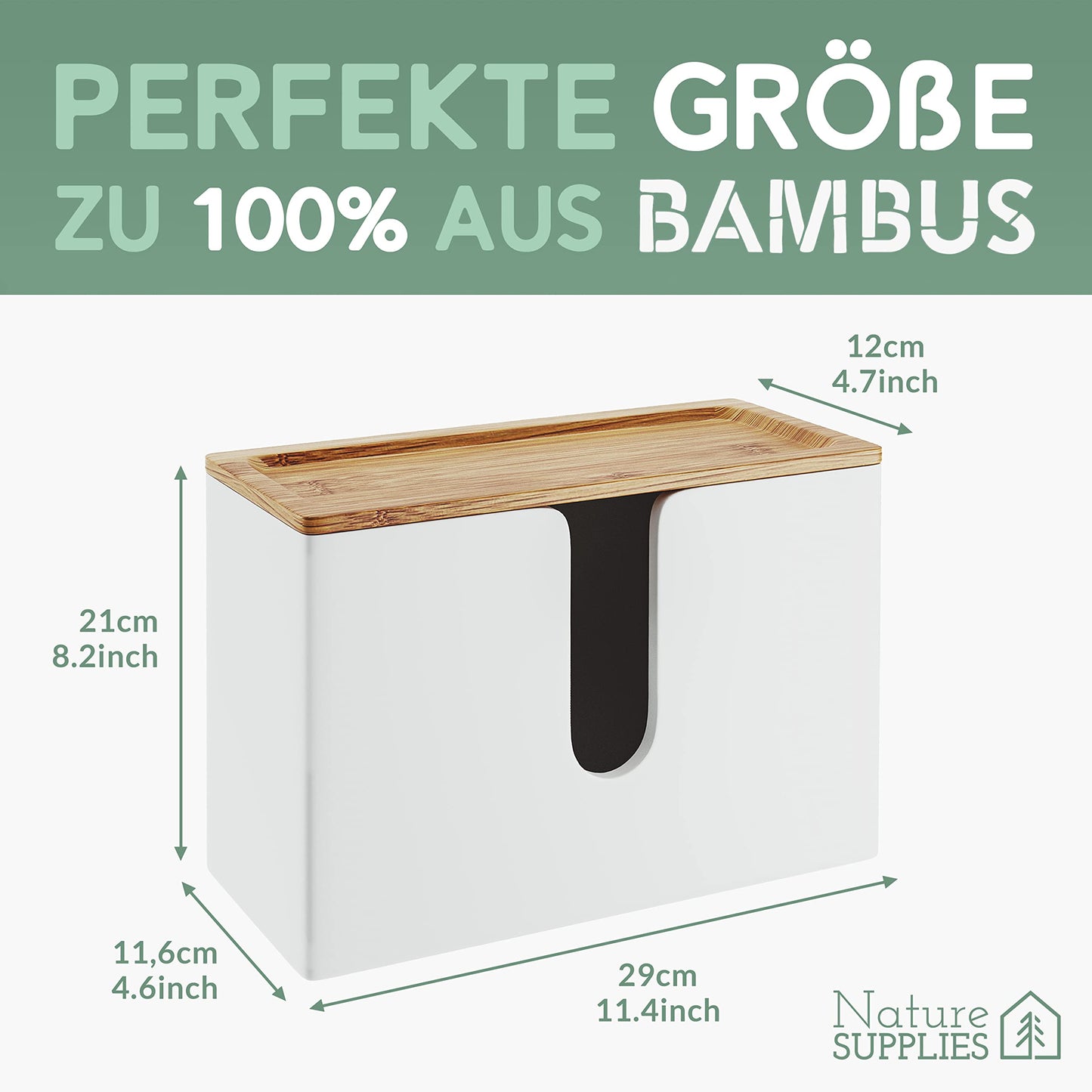 Nature Supplies wooden paper towel holder - Mount it on the wall or place it on the table, for C-fold, Z-fold, or Interfold paper towels.