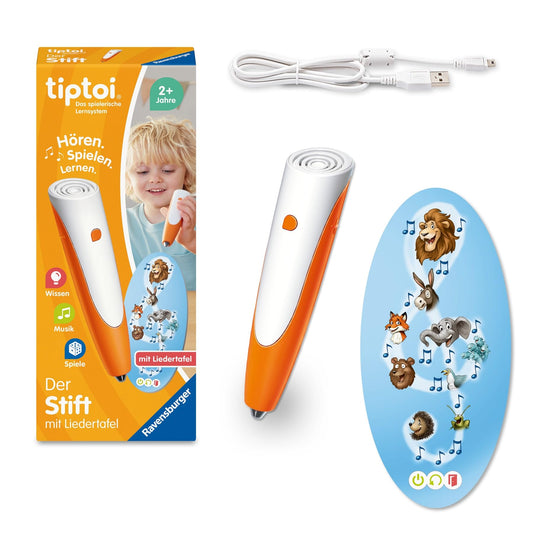 Ravensburger tiptoi Pen with Song Table 00233 - The playful learning system, educational toy for children aged 2 and up - with tiptoi pen