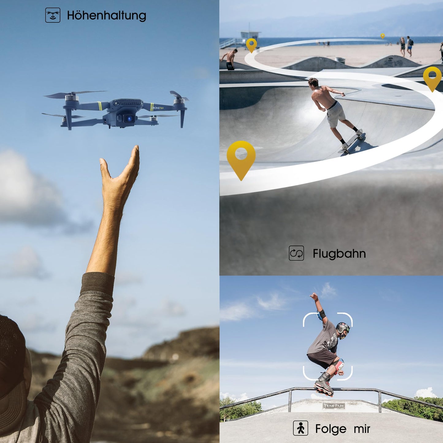 800 meter range foldable drone with camera for beginners - 60+ min flight time, WiFi FPV quadcopter-B0DZ5P8G8N