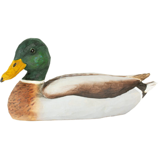 WILDLIFEGARDEN Wildlife Garden WG457 DecoBird Mallard, male - Hand-carved decorative wooden bird - Large European birds