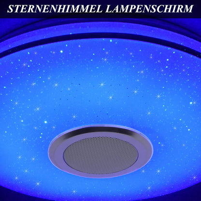 MILFECH 36W LED Ceiling Light Dimmable with Bluetooth Speaker, Remote Control and APP Control, LED Ceiling Lamp with RGB Color Changing, Music for Bedroom Kids Room Living Room