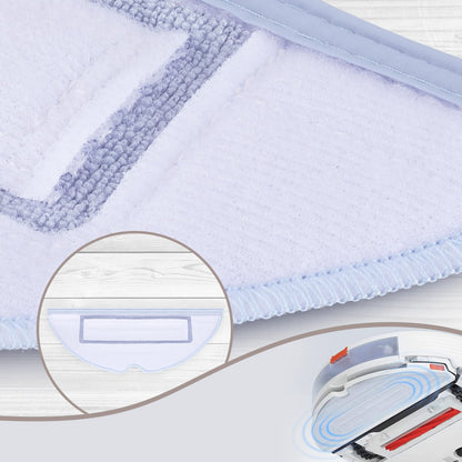 12 Piece Cleaning Cloth Accessory Kit for Roborock S8 / S8+ / S7 MaxV / S7 MaxV Plus / S7 MaxV Ultra / S7 Pro Ultra / S7 / S7+ Robot Vacuum Microfiber VibraRise Mop Cloth Replacement (Blue Gray)