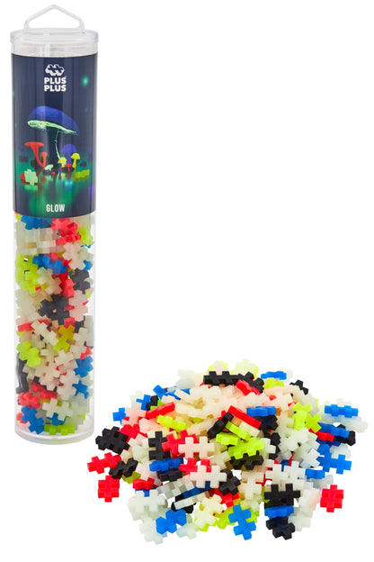 Plus-Plus 9604262 Awesome construction toy, Rainbow & 9604283, Awesome construction toy, Glow in the Dark, Creative Building Blocks Tube, 240 Pieces
