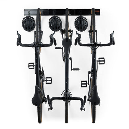 VonHaus Bike Wall Mount Set for 3 bikes and 3 helmets - Space-saving, vertical bike wall mount for garage storage for mountain and road bikes - High-quality bike wall mount.