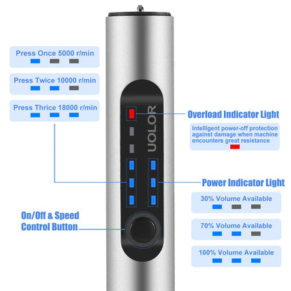 Uolor Wireless USB Rechargeable Engraving Tool Kit, Electric Mini Engraver Engraving Tool, Portable Engraver Engraving Pen Multifunction Tool for Jewelry Glass Wood Plastic Metal Stone