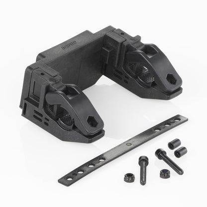 Fischer E-Bike handlebar basket with quick attachment, specifically designed for E-Bikes, carrying capacity of 5kg, suitable for all common displays with a width of 9 cm, including Bosch displays, black.