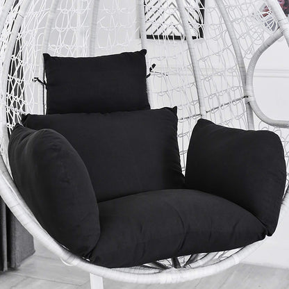 Lightakai Hanging Chair Cushion, 6D Seat Cushion for Hanging Chair Durable Swing Seat Cushion Universal Hanging Basket Cushion Chair Cushion for Indoor and Outdoor Patio, Yard, Garden (Black)