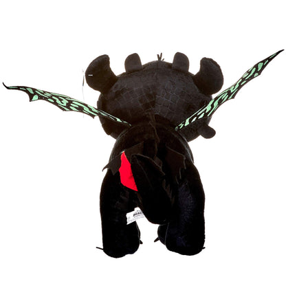 Petoske Toothless Night Fury 40cm How To Train Your Dragon 3 black plush from the movie "How To Train Your Dragon 3". Original, glows in the dark.
