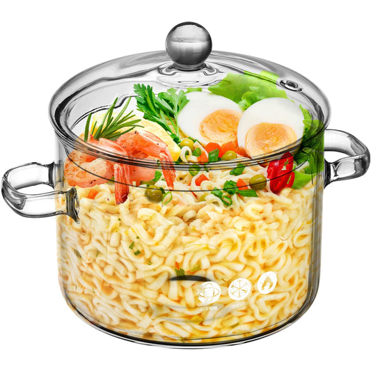 Glass pot cooking pots made of glass pot cookware made of heat-resistant glass pan pot milk warmer pasta high borosilicate glass with high borosilicate content baby instant noodle pot