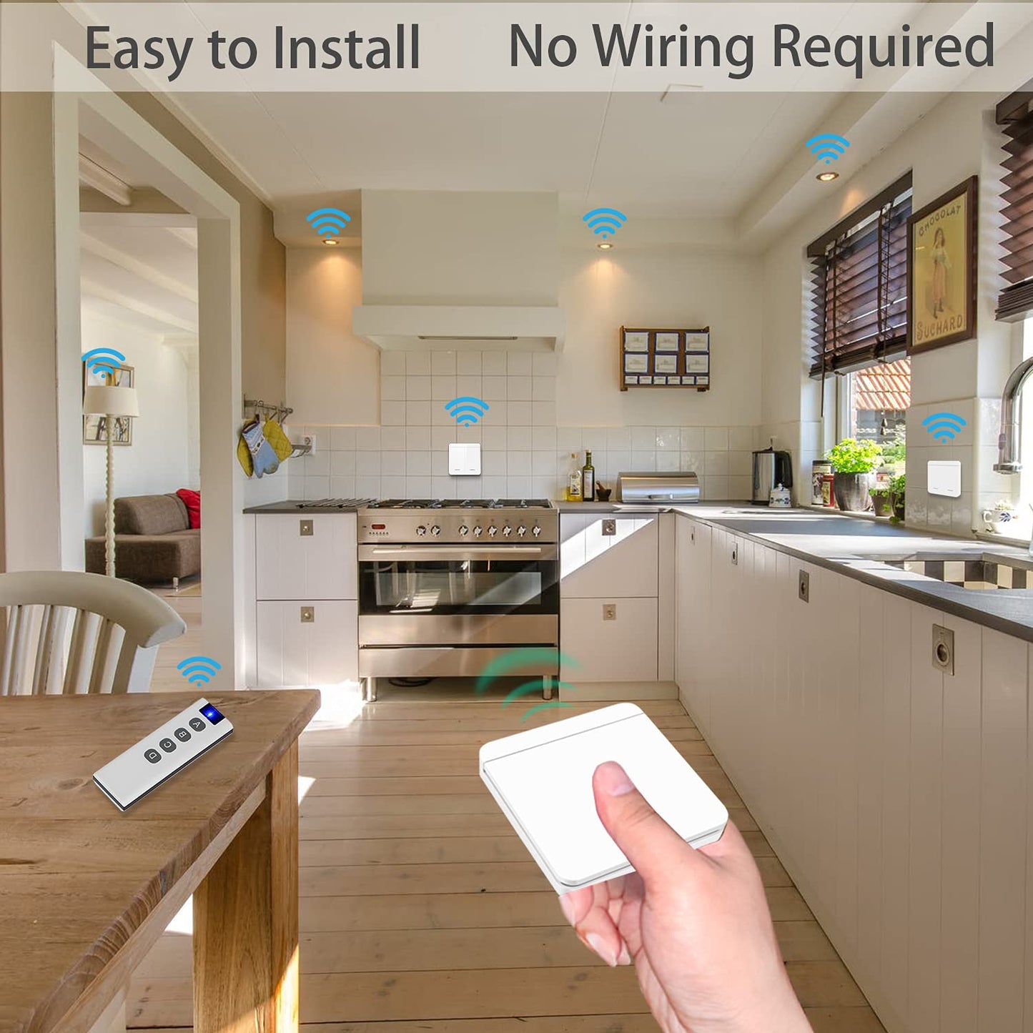These RC radio light switches, radio transmitter safety switches, and receiver controllers 10A, easy installation for lamps up to 1500W.