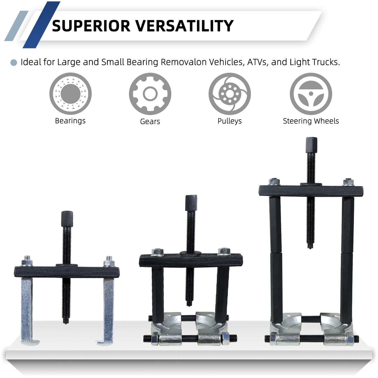 CCLIFE 14-piece bearing puller set, separator for ball bearings, flywheel puller, separation device 30-70mm