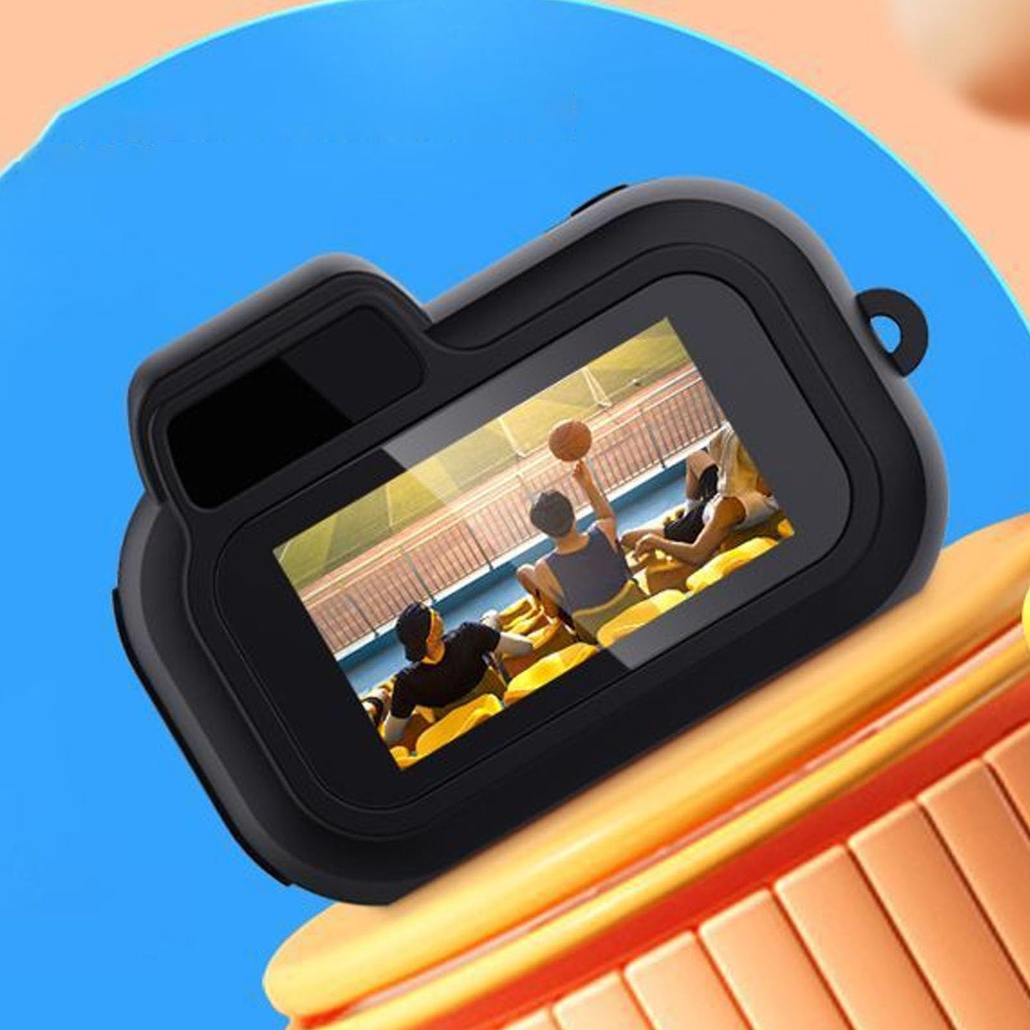 Sxhlseller Small Digital Camera - 0.96 Inch Screen FHD 1080P 30fps Video Camera with Hanging Chain, Rechargeable Keychain Camera for Kids Students Girls