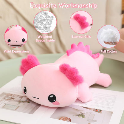 Complaining Axolotl Plush Cute plush toy pillow Axolotl stuffed animal plush toy gift for kids and adults 60 cm