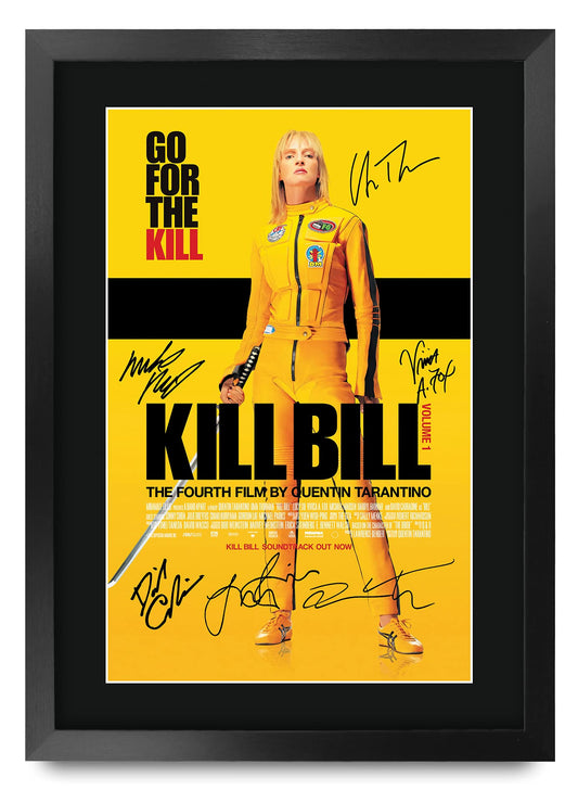 HWC Trading Kill Bill Vol 1 Gift Ducked Signed Autograph Photo for Fans of Film Memorabilia - A3 Framed