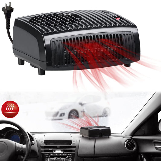 AGT Car Fan Heater: Electric ceramic auxiliary heater, 2 heat levels, 1,850 watts, 230V (defrost car windows electrically, electric window defroster, desk outlet).