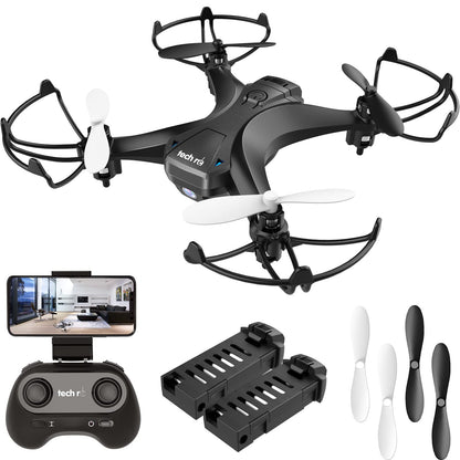 RC Mini Drone with HD Camera FPV RC Drone with 2 Batteries 2.4GHz Remote Controlled Quadcopter Beginner APP Control Photo Live Video Transmission Mobile Control 360° Flip Camera Drone Kids Toy