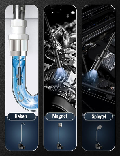 Endoscope camera with light, Ferdiiz 1920P HD Endoscope Camera for Phone with 8 LED, Waterproof IP67 Inspection Camera, No WiFi Needed Drain Camera for Android & iOS, Tablet - 32.8 ft/10 m