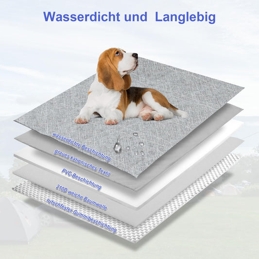 Dog car seat cover, dog car seat mat with PVC window and storage bag, 900D durable, scratch-resistant, non-slip car back seat dog cover with universal size, suitable for cars/trucks/SUVs.