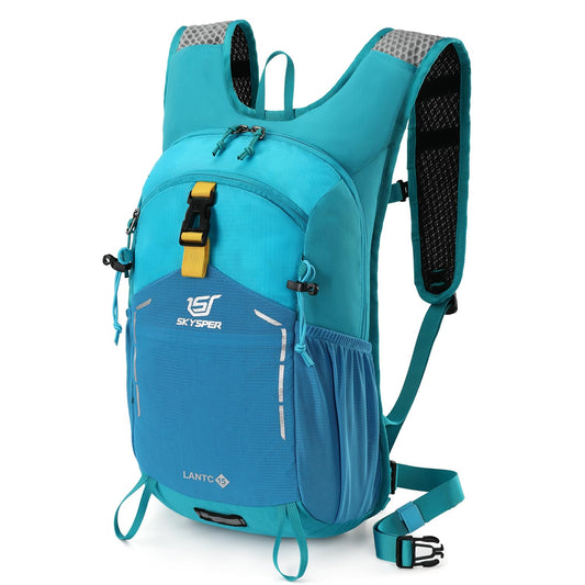 SKYSPER hiking backpack for men, 15L small backpack for day trips, trekking, camping, outdoor travel, and hiking.