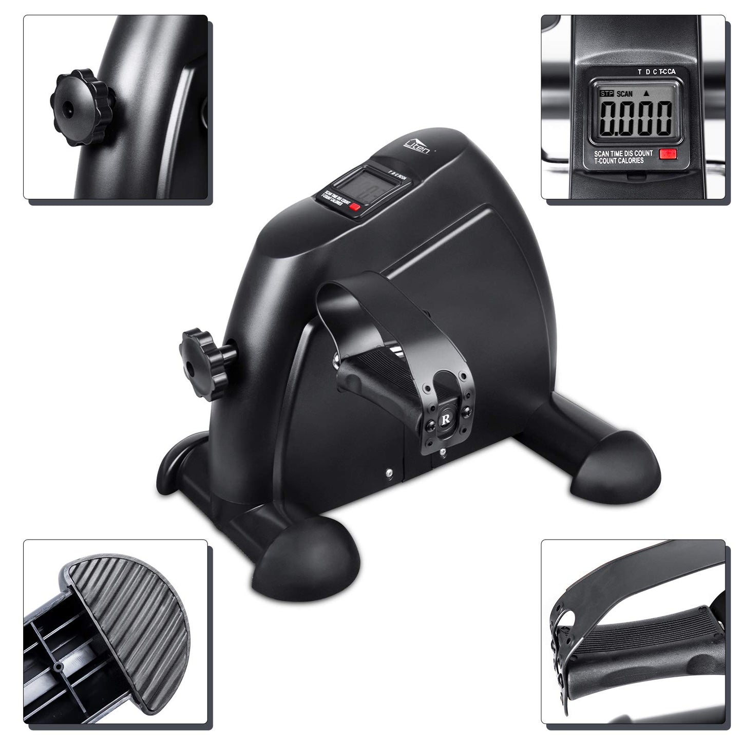 Leg exerciser mini bike, arm and leg exerciser for seniors, home trainer mini movement trainer for home, office.
