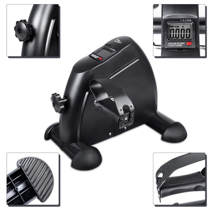 Leg exerciser mini bike, arm and leg exerciser for seniors, home trainer mini movement trainer for home, office.