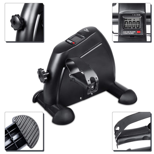 Leg exerciser mini bike, arm and leg exerciser for seniors, home trainer mini movement trainer for home, office.
