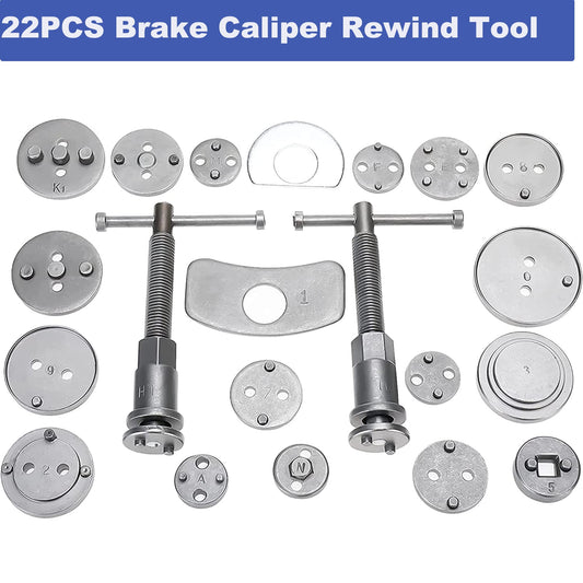 BOOMSTART 22pcs Universal Brake Caliper Piston Reset Tool Set Brake Piston Reset Tool Brake Caliper Piston Automotive Brake Piston Tool