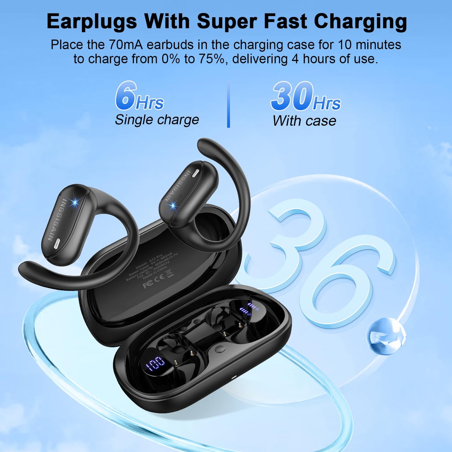 AI translator Headphones, Translation Headphones & BT5.4, 164 languages Headphone Translator in real time, Bluetooth headphones, Connect and make use of the sturdy, IPX7 (Black 01)