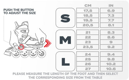 meteor® Inline Skates 4in1 Racing Skates Kids Inline Skates Rollerskates Roller Blades Quad Skates Carbon Kids Inline Skates Adjustable Shoe Big Wheels