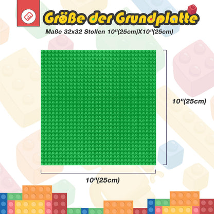 HUIZDQ 6-Pack Building Block Set, compatible with most brands, peel and stick baseplate for tabletop, wall.